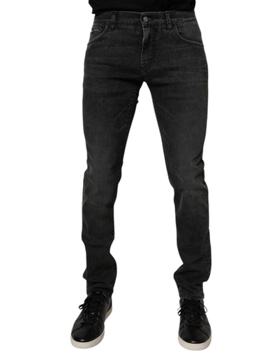 Dolce &amp; Gabbana Schwarze Skinny-Jeans aus Baumwollstretch für Herren