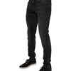 Dolce & Gabbana Black Cotton Stretch Skinny Men Denim Jeans