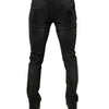 Dolce & Gabbana Black Cotton Stretch Skinny Men Denim Jeans