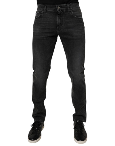 Dolce &amp; Gabbana Schwarze Skinny-Jeans aus Baumwollstretch für Herren