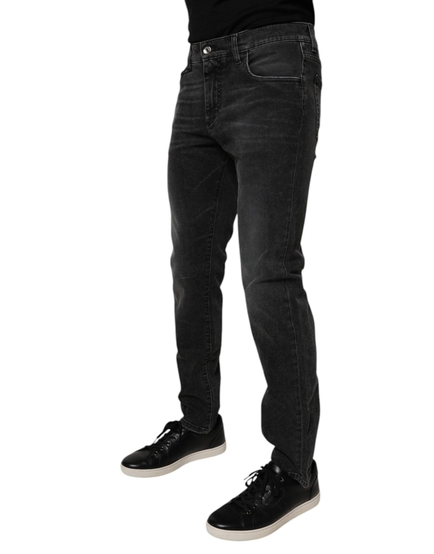 Dolce &amp; Gabbana Schwarze Skinny-Jeans aus Baumwollstretch für Herren
