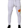 Dolce & Gabbana White Cotton Logo Jogger Pants