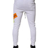 Dolce & Gabbana White Cotton Logo Jogger Pants