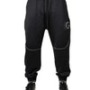Dolce & Gabbana Black Polyester Logo Jogger Pants