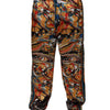 Dolce & Gabbana Multicolor Marble Satin Men Tracksuit Pants