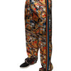 Dolce & Gabbana Multicolor Marble Satin Men Tracksuit Pants