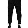 Dolce & Gabbana Black Cotton Men Jogger Sweatpants Pants