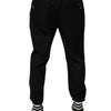 Dolce & Gabbana Black Cotton Men Jogger Sweatpants Pants