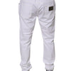 Dolce & Gabbana White Cotton Stretch Skinny Men Denim Jeans