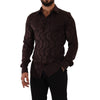 Dolce & Gabbana Bordeaux Silk Pattern Shirt