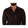 Dolce & Gabbana Bordeaux Silk Pattern Shirt