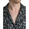 Dolce & Gabbana Black Silk Pattern Shirt