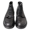 Dolce & Gabbana Black Leather Lace-Up Boots