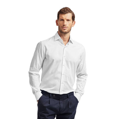 Ballantyne White Cotton Dress Shirt