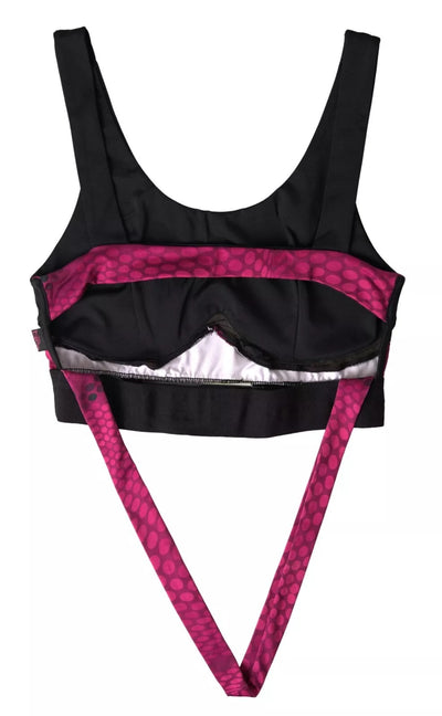 Plein Sport – Athlete Hannah – BH-Unterwäsche in Schwarz-Fuchsia mit Logo