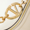 Valentino Garavani Ivory Leather Small Hobo Vlogo Shoulder Bag