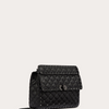 Valentino Garavani Black Nappa Leather Medium Rockstudt Spike Bag