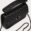Valentino Garavani Black Nappa Leather Medium Rockstudt Spike Bag
