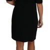 Dolce &amp; Gabbana – Schwarzes Cocktailkleid mit Blumen- und Cut-Out-Muster