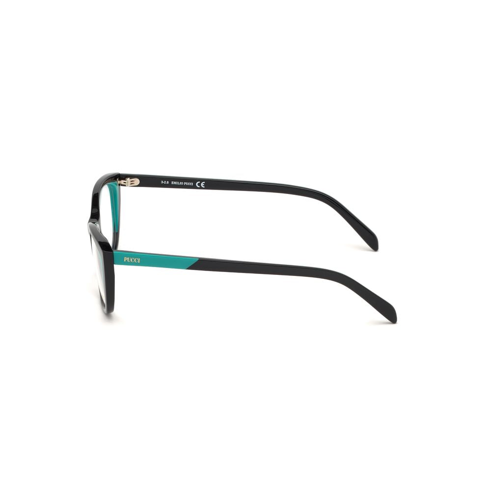 Emilio Pucci Brille aus schwarzem Acetat (Gestell)