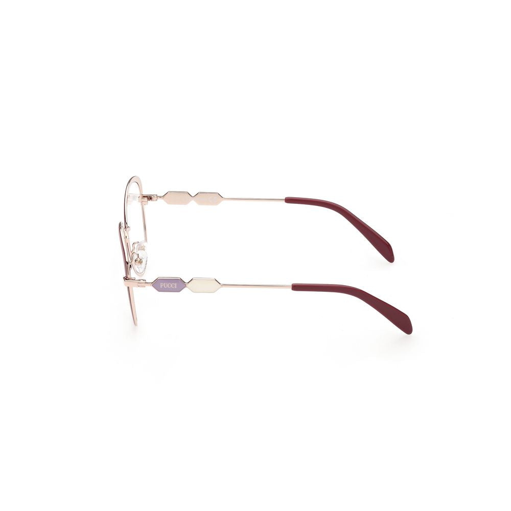 Emilio Pucci Brille aus rotem Metall (Gestell)