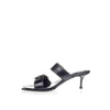 Alexander McQueen Black Leather Stiletto Heel Sandals