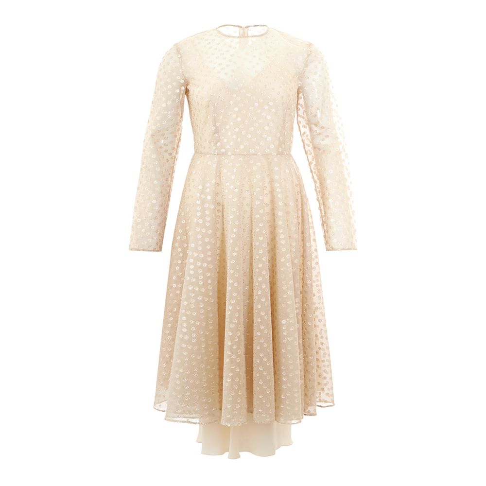 Lardini Beige Cotton Cocktail Dress