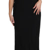 Dolce & Gabbana Black Stretch Fit Flare Gown Maxi