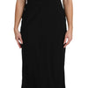 Dolce & Gabbana Black Stretch Fit Flare Gown Maxi