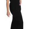 Dolce & Gabbana Black Stretch Fit Flare Gown Maxi