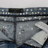 Dolce & Gabbana Crystal Roses Heart Embellished Jeans