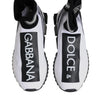 Dolce & Gabbana White Black Sorrento Socks Sneakers Shoes