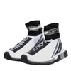 Dolce & Gabbana White Black Sorrento Socks Sneakers Shoes