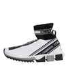 Dolce & Gabbana White Black Sorrento Socks Sneakers Shoes