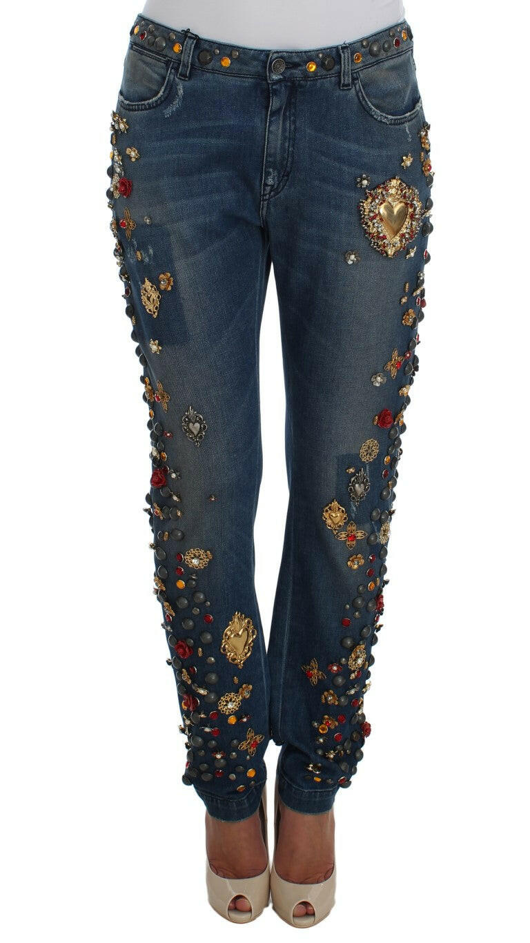 Jean boyfriend orné de motifs Enchanted Sicily de Dolce &amp; Gabbana