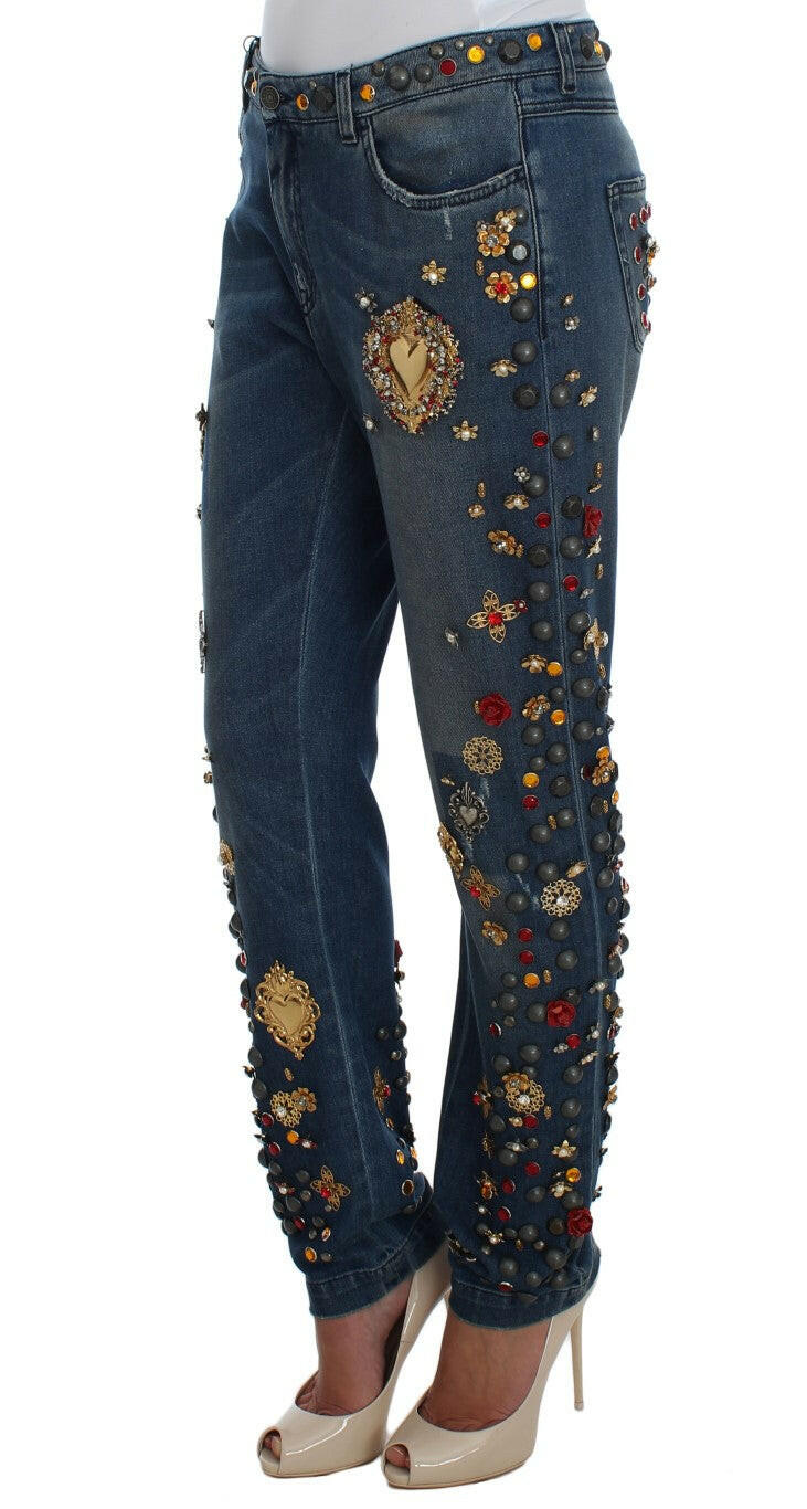 Jean boyfriend orné de motifs Enchanted Sicily de Dolce &amp; Gabbana
