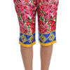 Dolce & Gabbana Multicolor Floral Knee Capris Shorts Pants