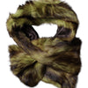 Dolce & Gabbana Multicolor Fur Shawl Neck Wrap Cover Collar Scarf