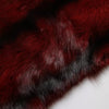 Dolce & Gabbana Black Red Stripe Fur Shawl Neck Wrap Scarf