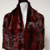 Dolce & Gabbana Black Red Stripe Fur Shawl Neck Wrap Scarf