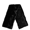 Dolce & Gabbana Black Fur Shawl Neck Wrap Cover Collar Scarf