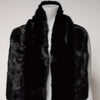 Dolce & Gabbana Black Fur Shawl Neck Wrap Cover Collar Scarf