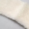 Dolce & Gabbana White Mink Fur Collar Women Neck Wrap Scarf