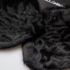 Dolce &amp; Gabbana Damen-Halswickelschal mit schwarzem Lammfellkragen