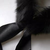 Dolce & Gabbana Black Fur Shoulder Collar Wrap Shawl Scarf