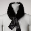 Dolce & Gabbana Black Fur Shoulder Collar Wrap Shawl Scarf