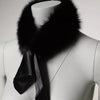 Dolce & Gabbana Black Fur Shoulder Collar Wrap Shawl Scarf