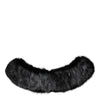 Dolce & Gabbana Black Fur Shawl Neck Wrap Cover Collar Scarf