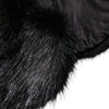 Dolce & Gabbana Black Fur Shawl Neck Wrap Cover Collar Scarf