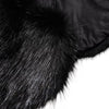 Dolce & Gabbana Black Fur Shawl Neck Wrap Cover Collar Scarf